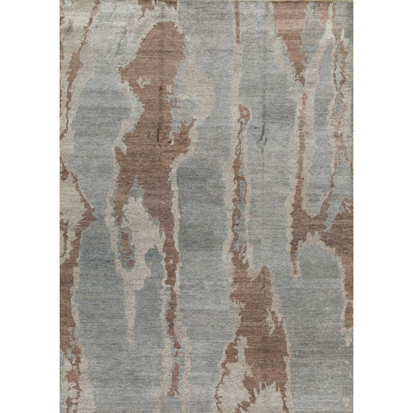 Bokara Rug Co., Inc. HandKnotted HighQuality Gray and Brown Area Rug